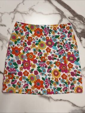Flower Mini Skirt Like New